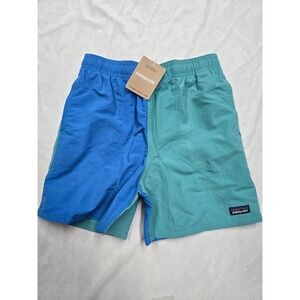 Patagonia Kids XL 14 Baggies Shorts 5" Lined Harlequin Subtidal Blue 67036 New